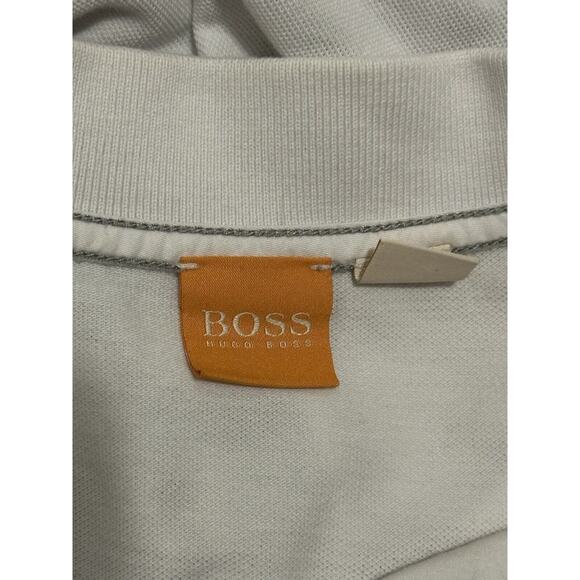 Hugo Boss Polo Shirt Mens L Orange Label White Short Sleeve Embroidered Polo - Picture 6 of 7